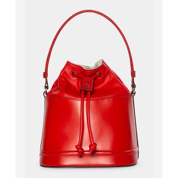 STAUD Handbags - Staud Agnes Drawstring Tomato Red Bucket Bag like new